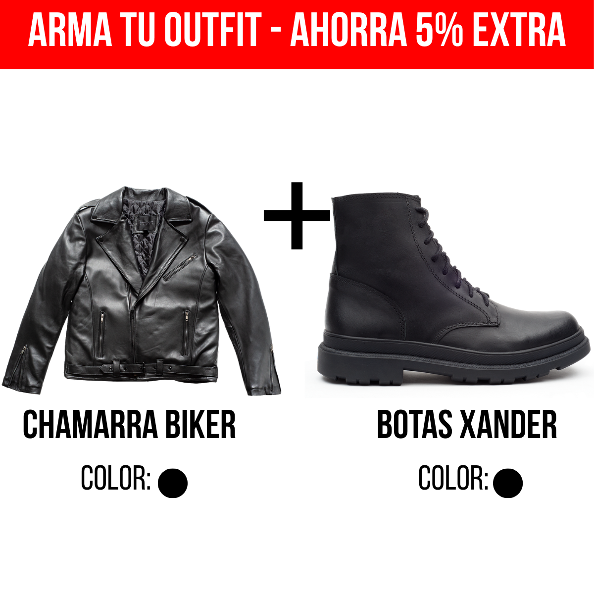 Biker Negro total + Xander Negro