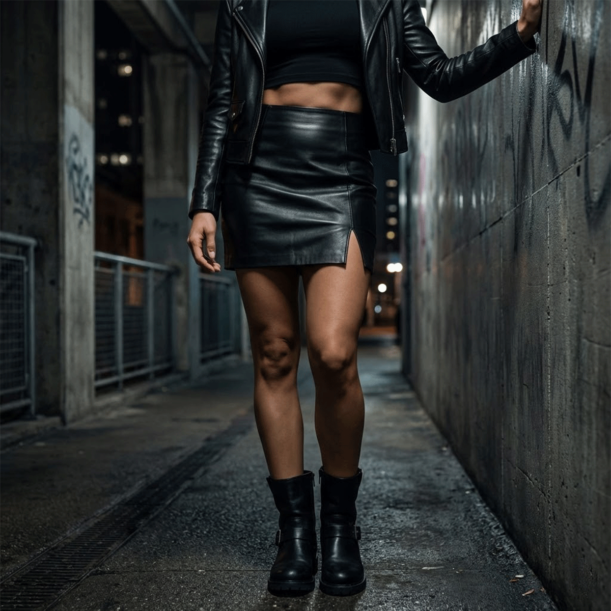 Falda de cuero Shanti