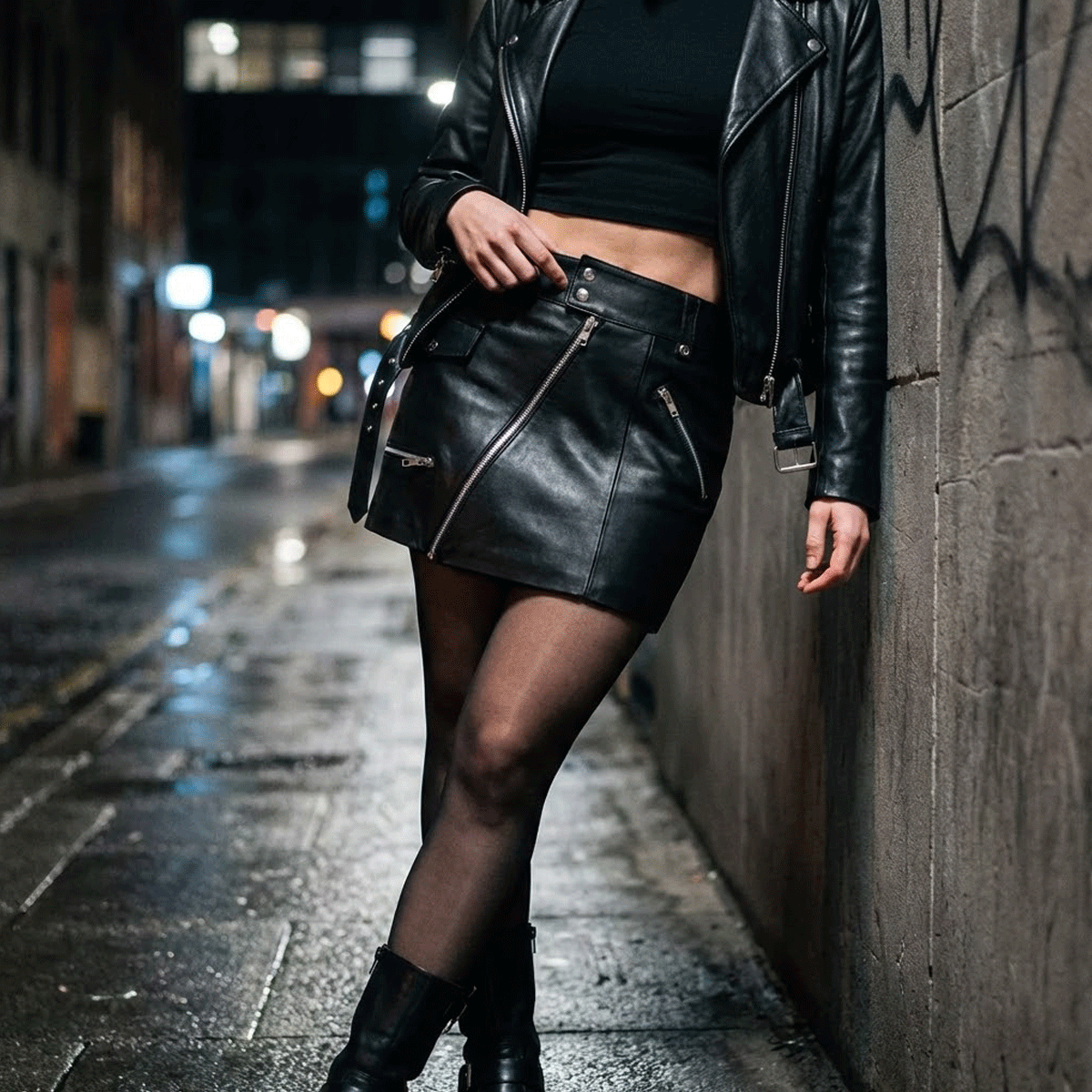 Falda de cuero Zulika